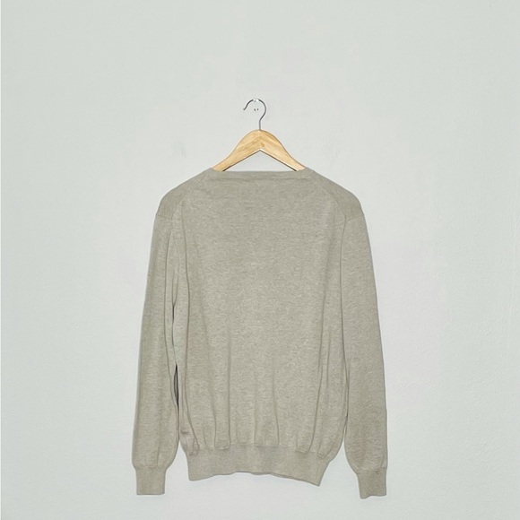 Men’s J. Crew V-Neck Cotton Sweater in Beige - Picture 2 of 5